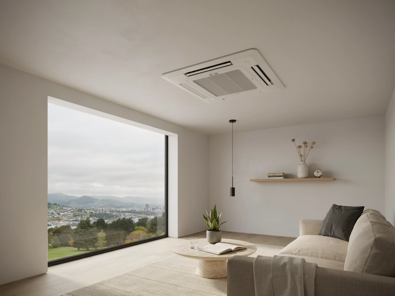 Ceiling cassette heat pump in Christchurch