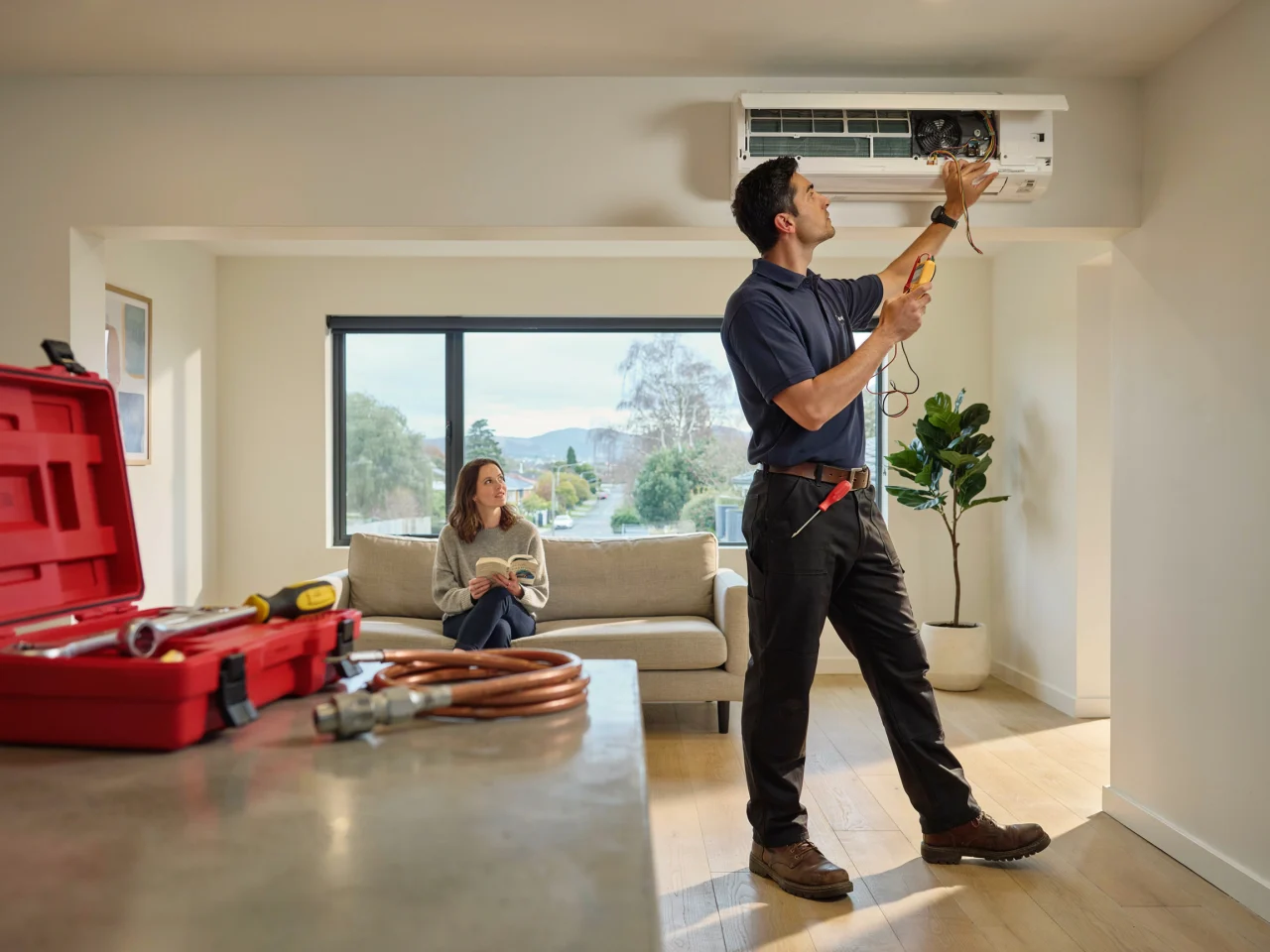 Heat pump installation in a Christchurch home